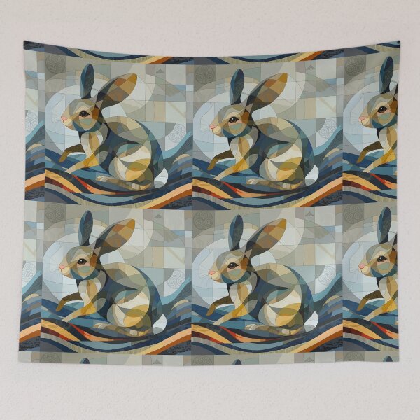 Item preview, Rabbit in a Blue Field designed and sold by mythnomer.