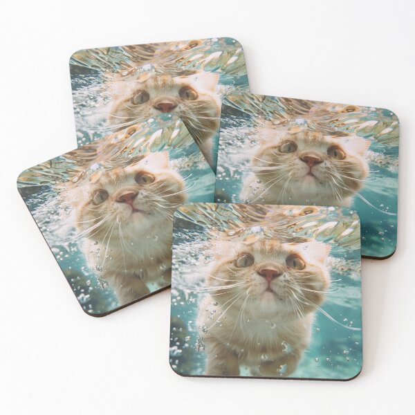 Item preview, underwater summer cat serenity designed and sold by YayaPrintable.