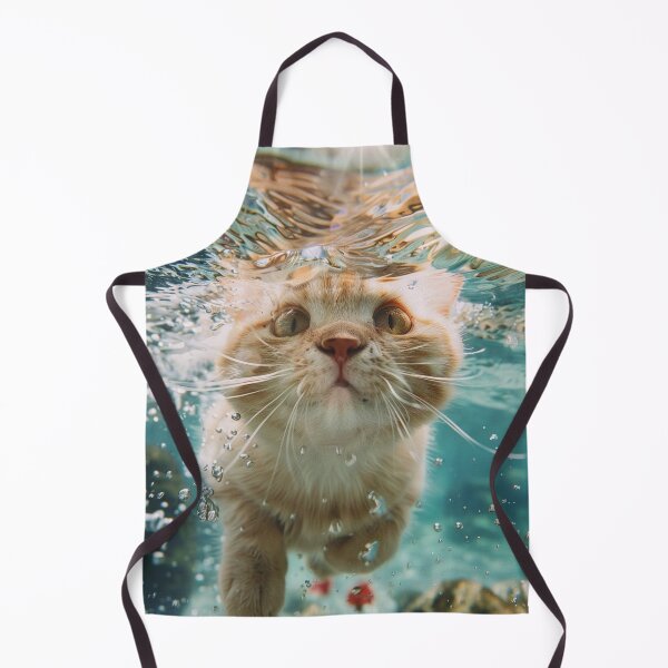 Item preview, underwater summer cat serenity designed and sold by YayaPrintable.