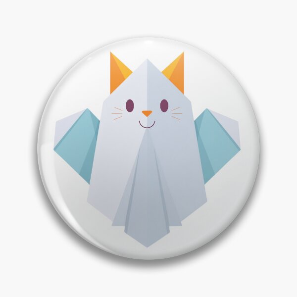 Item preview, cute origami ghost cat designed and sold by EULALIA Twarog.