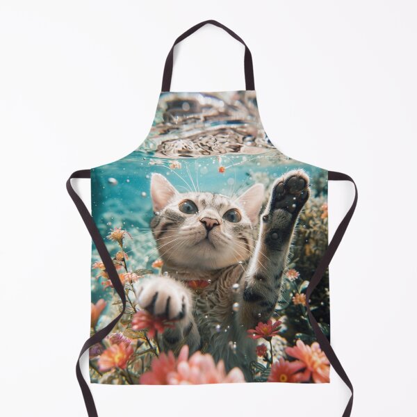 Item preview, underwater summer cat serenity designed and sold by YayaPrintable.