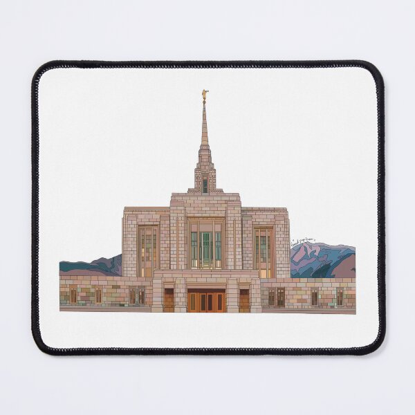Item preview, Ogden Utah Temple (with mountains) designed and sold by HannahJaynVanderwerff.