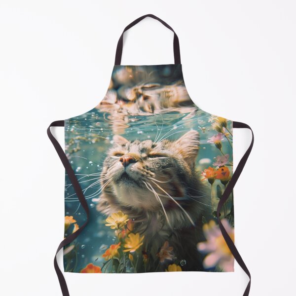 Item preview, underwater summer cat serenity designed and sold by YayaPrintable.