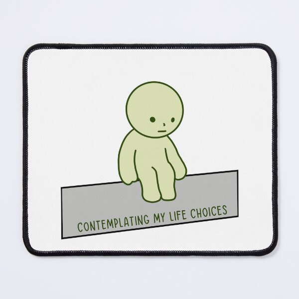 Item preview, smiski contemplating life choices sitting sticker designed and sold by simpleactivist.