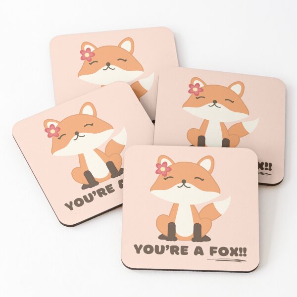 Item preview, You're a Fox: Cute Cartoon with Flower designed and sold by HELL0WBELLO.