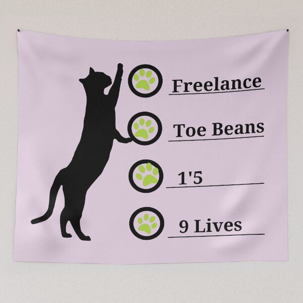 Item preview, Freelance, Toe Beans, 1'5, 9 Lives designed and sold by SillyFun.