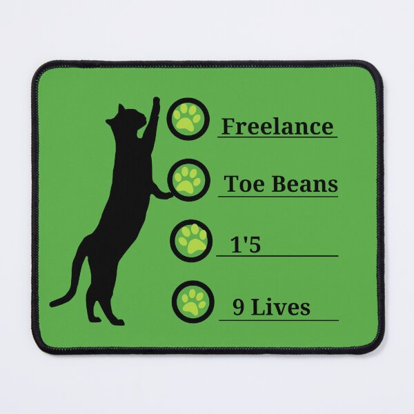 Item preview, Freelance, Toe Beans, 1'5, 9 Lives (Green BG) designed and sold by SillyFun.