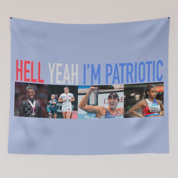 Item preview, Hell yeah I’m Patriotic Olympians  designed and sold by OctagonGlasses.