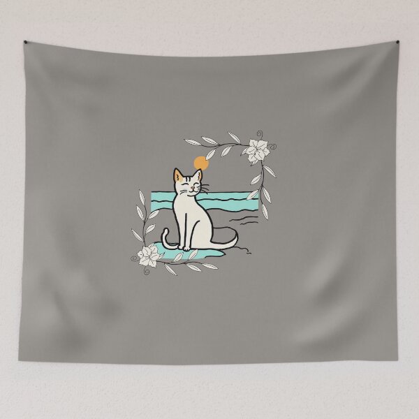 Item preview, CAT ON THE BEACH, CAT, BEACH designed and sold by GOLDENGARDENART.