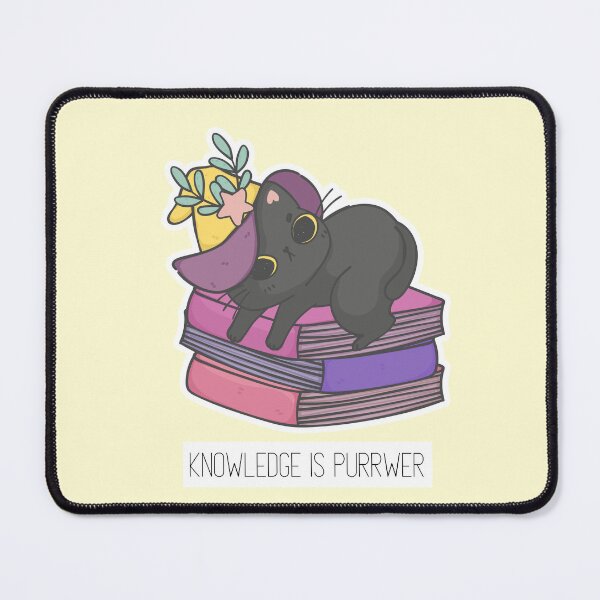 Item preview, Knowledge is Purrwer #CatGifts #CatLady #CatMom #CatDad #CatLife designed and sold by Anna Halasek.