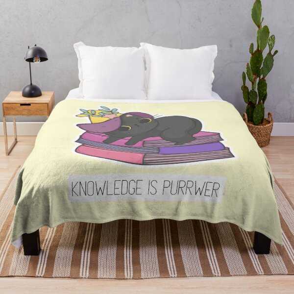 Item preview, Knowledge is Purrwer #CatGifts #CatLady #CatMom #CatDad #CatLife designed and sold by Anna Halasek.