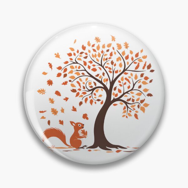 Item preview, Autumn Tree with Squirrel designed and sold by CheonjaeDesigns.