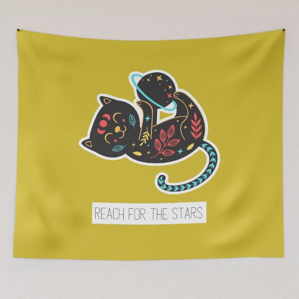 Item preview, Reach for the Stars #CatGifts #CatLady #CatMom #CatDad #CatLife designed and sold by Anna Halasek.