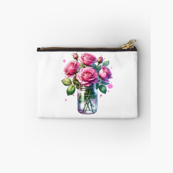 Item preview, Watercolor Pink Roses in Jar designed and sold by Ginngers.