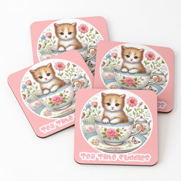 Item preview, Tea Time Cuddles - Adorable Kitten in Teacup designed and sold by AmvaDesigns.