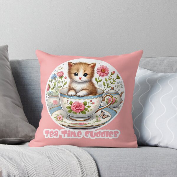 Item preview, Tea Time Cuddles - Adorable Kitten in Teacup designed and sold by AdelkoDesigns.