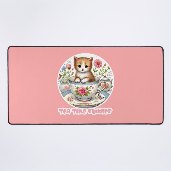 Item preview, Tea Time Cuddles - Adorable Kitten in Teacup designed and sold by AdelkoDesigns.