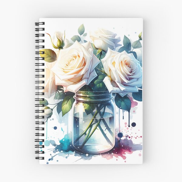 Item preview, Watercolor White Rose in Jar designed and sold by Ginngers.