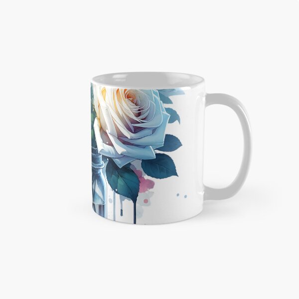 Item preview, Watercolor White Rose in Jar designed and sold by Ginngers.