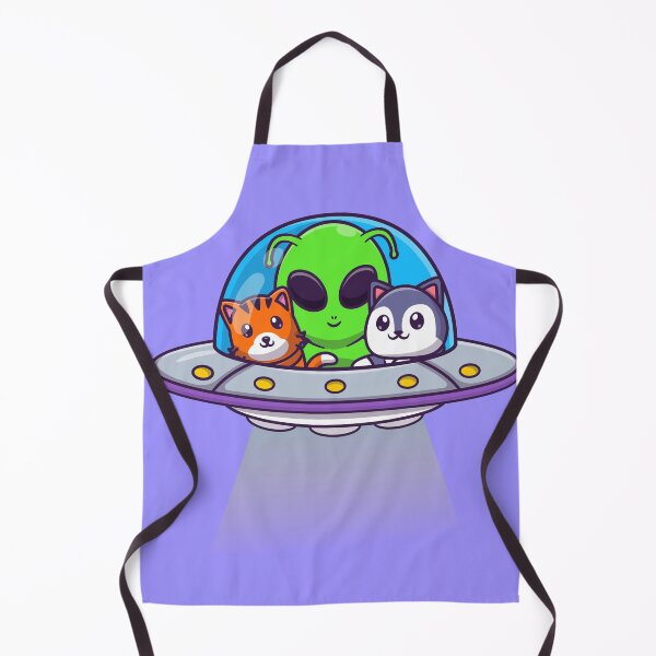 Item preview, Cute Alien Tiger Husky Dog Flying with UFO Cartoon Vector Icon - Adorable Science Animal Illustration designed and sold by hjian8219.
