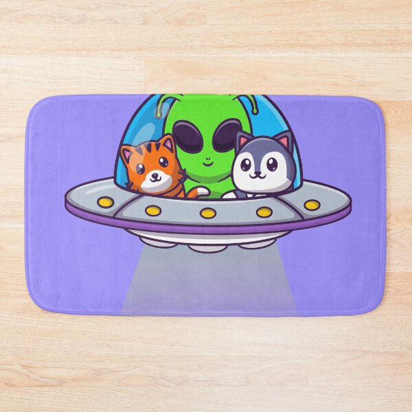 Item preview, Cute Alien Tiger Husky Dog Flying with UFO Cartoon Vector Icon - Adorable Science Animal Illustration designed and sold by hjian8219.