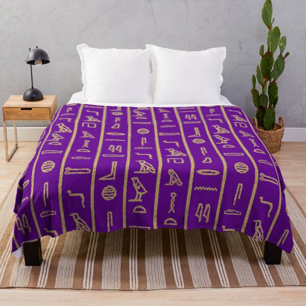 Item preview, Purple & Gold Egyptian Hieroglyphs designed and sold by LisaMPierce1990.