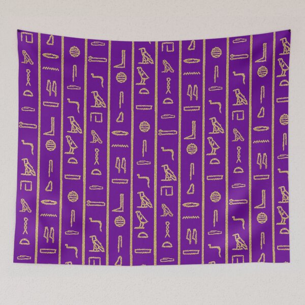 Item preview, Purple & Gold Egyptian Hieroglyphs  designed and sold by LisaMPierce1990.