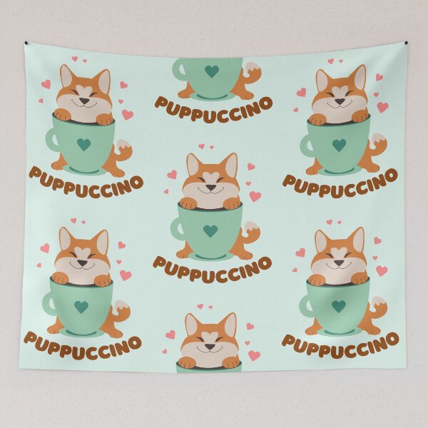 Item preview, Pupuccino Shiba Inu in Coffee Cup designed and sold by HELL0WBELLO.