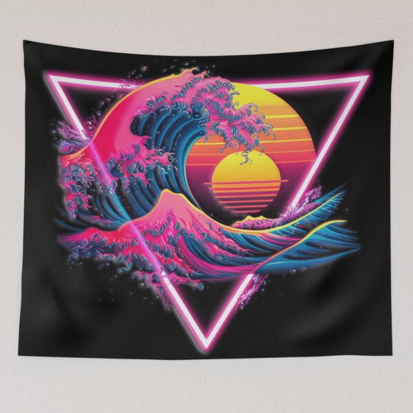 Item preview, Neon Wave: Retro Sunset Surf designed and sold by Exodoi.