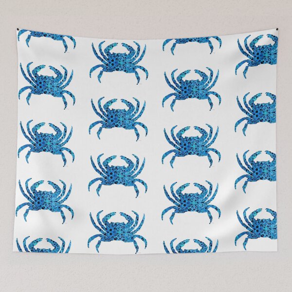 Item preview, Sea Pattern Blue Crab Art 1 designed and sold by Sharon Cummings Art.