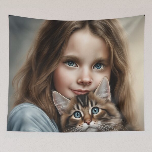 Item preview, Maine Coon Cat & Human Companion #1 designed and sold by Annabelly321.