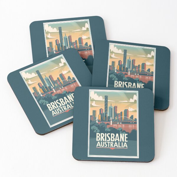 Item preview, A Vintage Travel Illustration of Brisbane - Australia  designed and sold by GoodOldVintage.