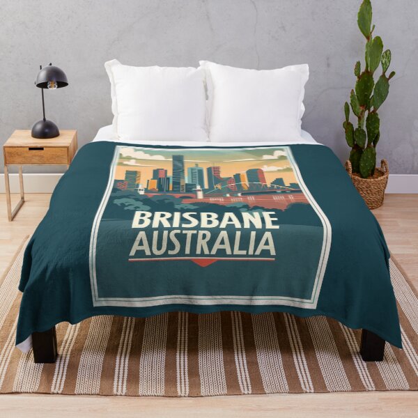 Item preview, A Vintage Travel Illustration of Brisbane - Australia designed and sold by GoodOldVintage.