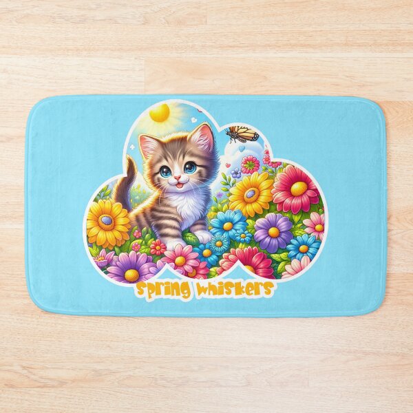 Item preview, Spring Whiskers - Kitten in Blooming Garden designed and sold by AmvaDesigns.