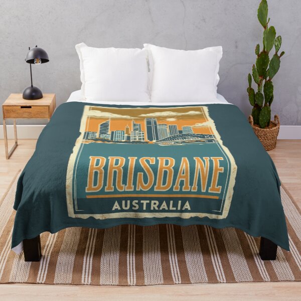 Item preview, A Vintage Travel Illustration of Brisbane - Australia designed and sold by GoodOldVintage.