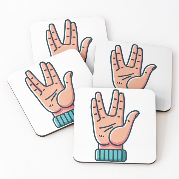 Item preview, Live Long and Prosper Hand Sign Sticker – Vulcan Salute Illustration designed and sold by Greemo03.