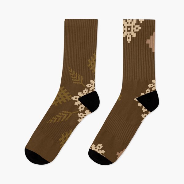 Item preview, Traditional Brown and Beige Cross-Stitch designed and sold by kasune-shop.