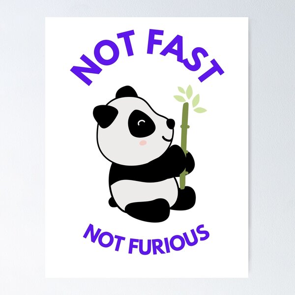 Item preview, Cute panda not so fast. designed and sold by greenatural.