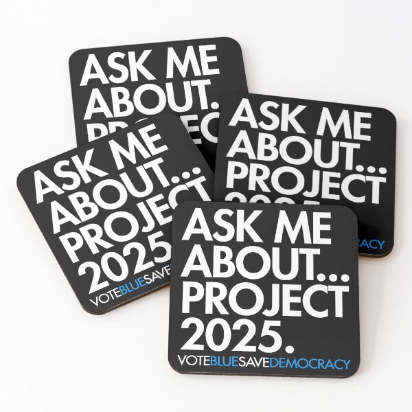 Item preview, Ask me About Project 2025 - Vote Blue Save Democracy designed and sold by Thelittlelord.