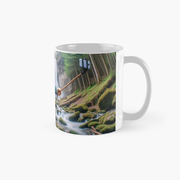 Item preview, German Shepherd Social Media Celebrity on a Hike while taking a Selfie designed and sold by TheDogOnIt.