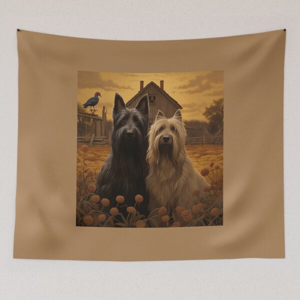 Item preview, Briard Couple on a Farm designed and sold by Samuelsboro.