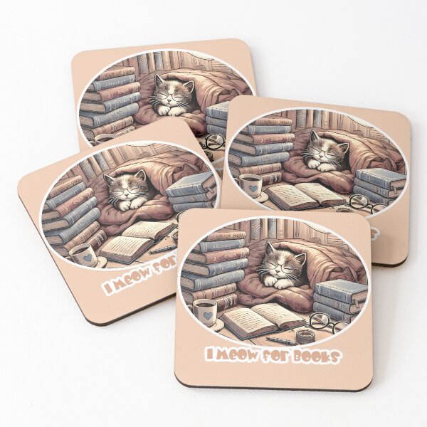 Item preview, I Meow for Books - Cozy Kitten Reading Nook designed and sold by AmvaDesigns.