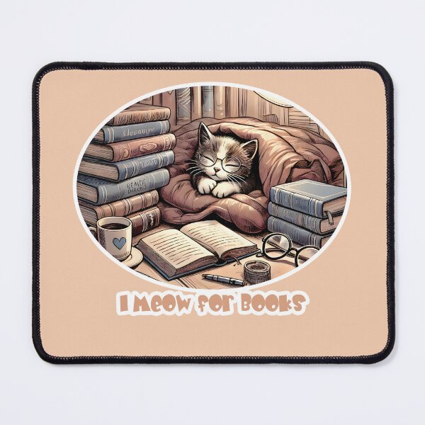 Item preview, I Meow for Books - Cozy Kitten Reading Nook designed and sold by AdelkoDesigns.