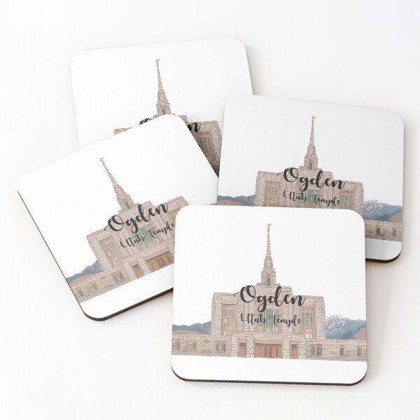 Item preview, Ogden Utah Temple (Calligraphy with mountains) designed and sold by HannahJaynVanderwerff.