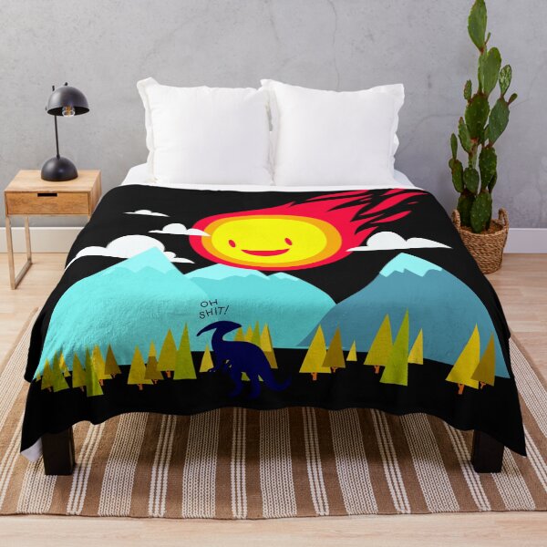 Item preview, Oh Sh*t Dinosaur Greeting Happy Comet Graphic | Bright & Vivid Colors, Vibrant Fun Gift for Kids of All Ages designed and sold by eatmorvelopator.