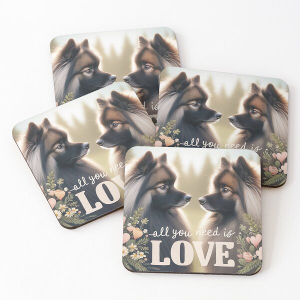 Item preview, Keeshond Love Story - Romantic Dog Portrait with Famous Quote designed and sold by Woof-n-Wear.