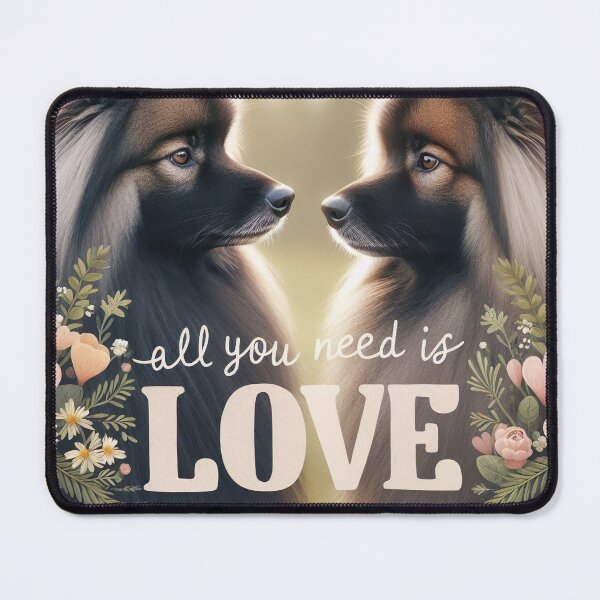 Item preview, Keeshond Love Story - Romantic Dog Portrait with Famous Quote designed and sold by Woof-n-Wear.