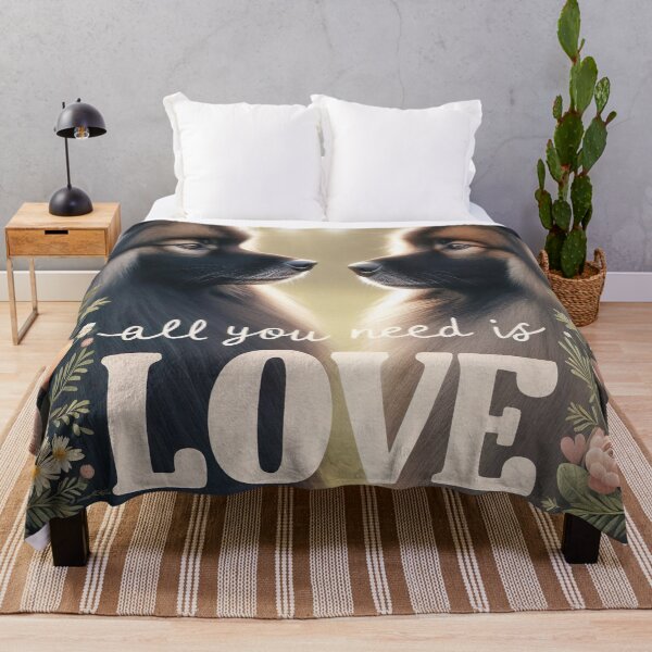 Item preview, Keeshond Love Story - Romantic Dog Portrait with Famous Quote designed and sold by Woof-n-Wear.