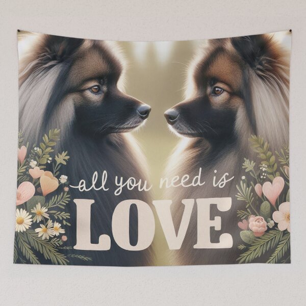 Item preview, Keeshond Love Story - Romantic Dog Portrait with Famous Quote designed and sold by Woof-n-Wear.