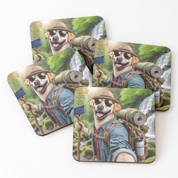 Item preview, Labrador Retriever Social Media Celebrity on a Hike while taking a Selfie designed and sold by TheDogOnIt.